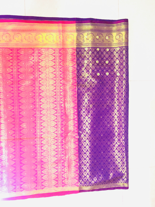 New kanjivaram silk saree with Copper zari uploaded by business on 9/23/2023