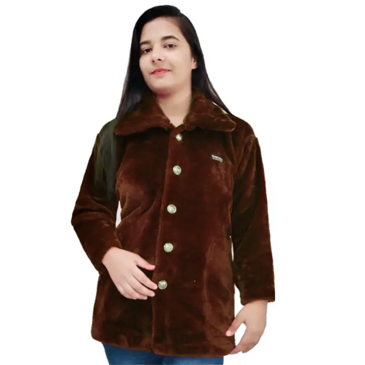 Woolen winter coat for women thick fur uploaded by business on 9/23/2023