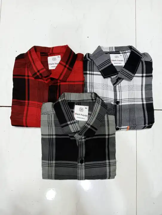 Cotton twill check size.m.l.xl uploaded by Amaan garments  on 9/23/2023