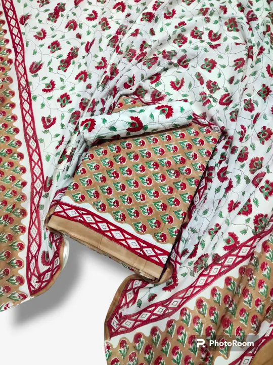 Hand Block Jaipuri Cotton Suits uploaded by Star Batik Print on 9/23/2023