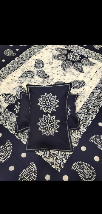 *Wax Batik Hand Block Printed Double Bedsheets With 2 Pillow Covers 100 Percent Cotton Best Quality  uploaded by UNIQUE COLLECTION on 9/23/2023