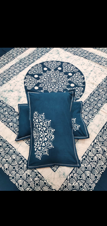 *Wax Batik Hand Block Printed Double Bedsheets With 2 Pillow Covers 100 Percent Cotton Best Quality  uploaded by business on 9/23/2023