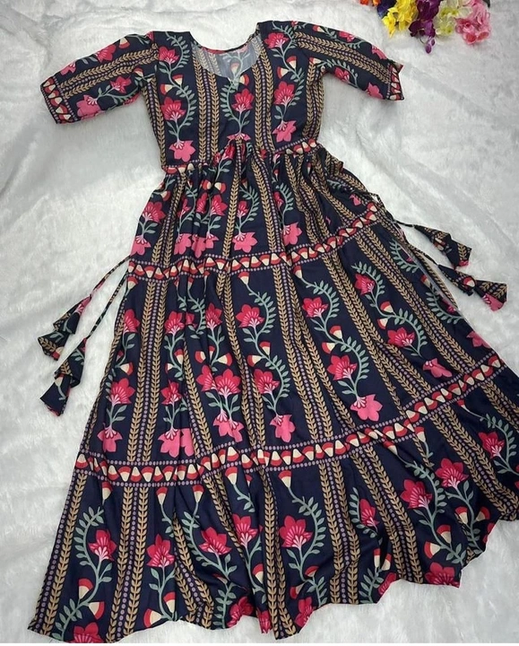 Designer printed gown  uploaded by Heena fashion on 9/23/2023