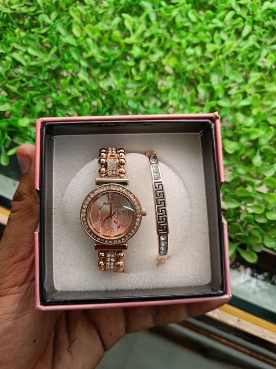 Analogx Ladies Designer Watch combo watch with bracelet heavy made in india  uploaded by Prathana Watch  on 9/24/2023