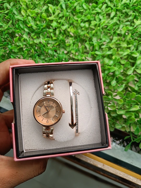 Analogx Ladies Designer Watch combo watch with bracelet heavy made in india  uploaded by business on 9/24/2023