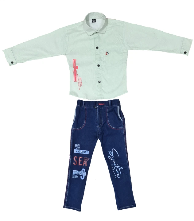 Kids shirts and jeans pant set  uploaded by Abjal dresses on 9/24/2023
