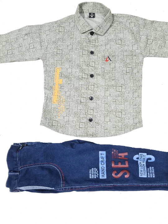 Kids boys shirts and jeans pant set  uploaded by Abjal dresses on 9/24/2023
