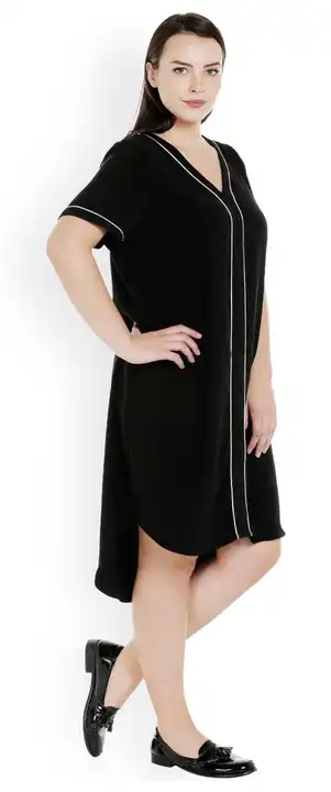 JUNAROSE Plus Size Women Black Solid A-line Dress
 uploaded by Western Gallery  on 9/24/2023