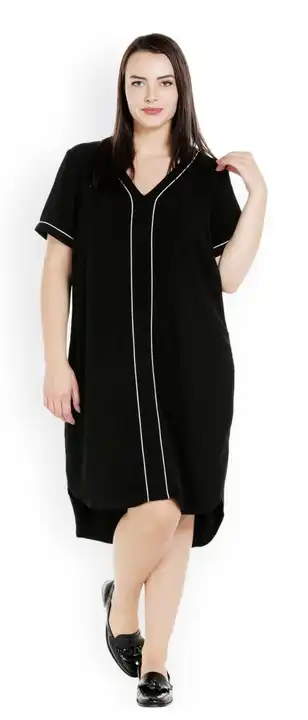 JUNAROSE Plus Size Women Black Solid A-line Dress
 uploaded by business on 9/24/2023
