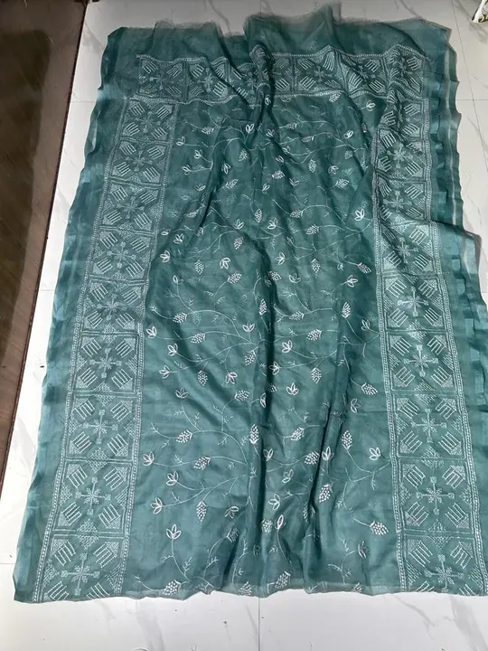 Organza saree uploaded by business on 9/24/2023