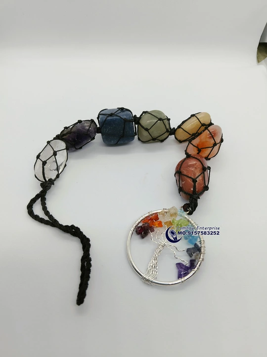 Car hanging wall hanging original natural 7 chakra  stone uploaded by business on 9/24/2023