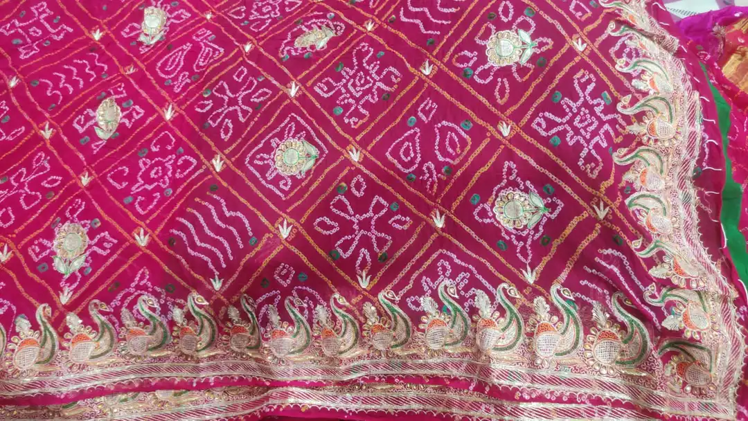 Pure crepe hand bandhni saree uploaded by Jyoti sarees manufacturer jaipur on 9/24/2023