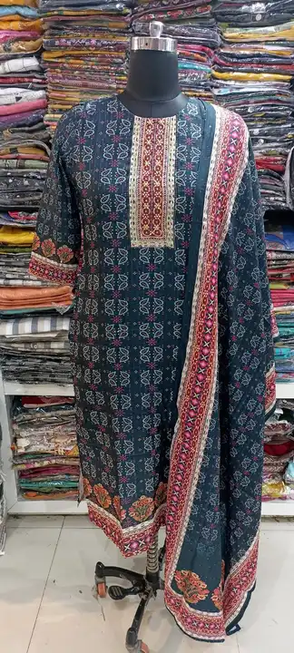 Maslin kurti with dupatta  uploaded by business on 9/24/2023