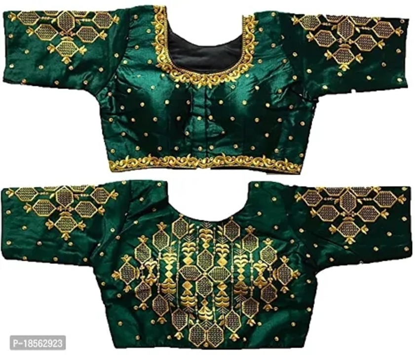 Classic Embroidered Blouses for Women

 Color:  Green

 Fabric:  Satin

 Type:  Stitched-alterable

 uploaded by business on 9/24/2023