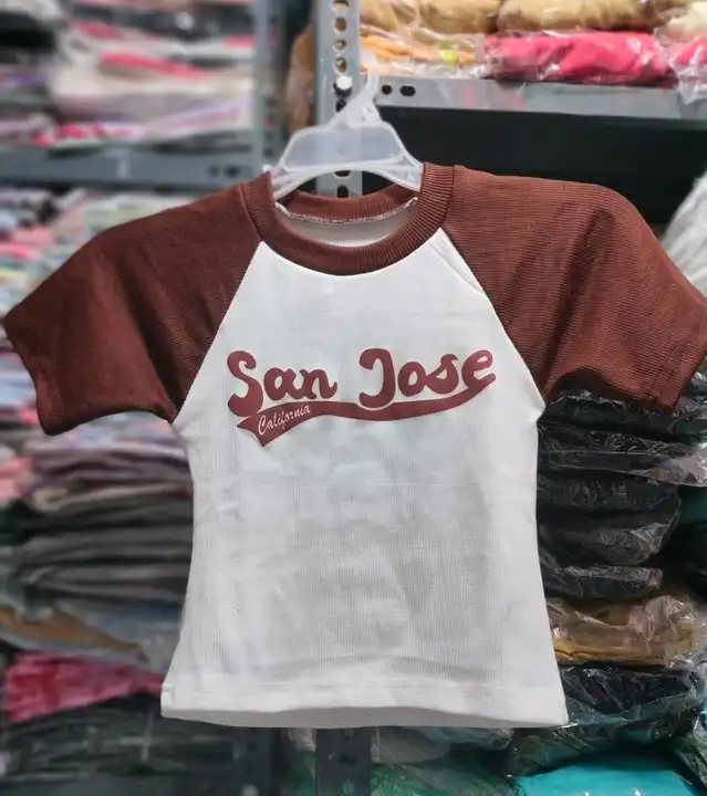 Imported rib fabric cut crop top tshirt  uploaded by Dolce Vita enterprises  on 9/24/2023