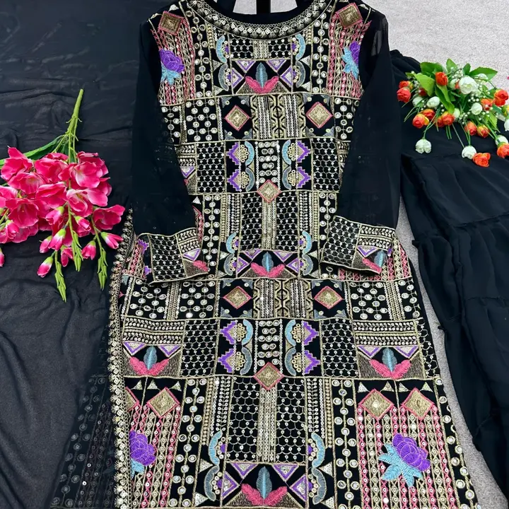 👉👗*Launching New Designer Party Wear Look New Top-Plazzo and Dupatta With Heavy Embroidery Sequenc uploaded by business on 9/25/2023