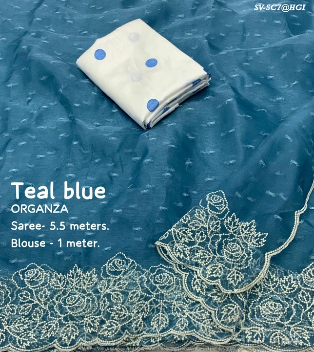 Organza saree  uploaded by business on 9/25/2023