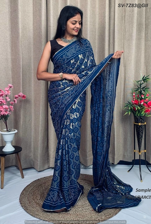 Pure chiffon saree  uploaded by Suyukti fab on 9/25/2023