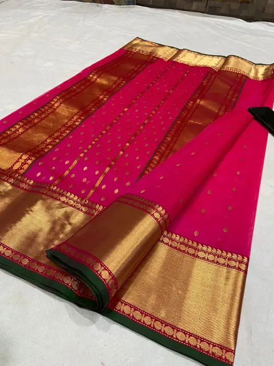 rakwadi nakshi chanderi katan silk saree uploaded by Virasat kala chanderi on 9/25/2023