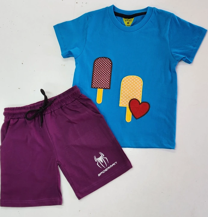 Boys shorts set size 2 year 3 year 4 year 5 year 6 year 8 year (6sizes) and 5colours 100% biowash co uploaded by Sm export on 9/25/2023