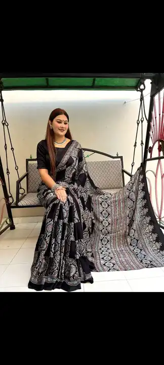 Ajrakh saree  uploaded by business on 9/25/2023
