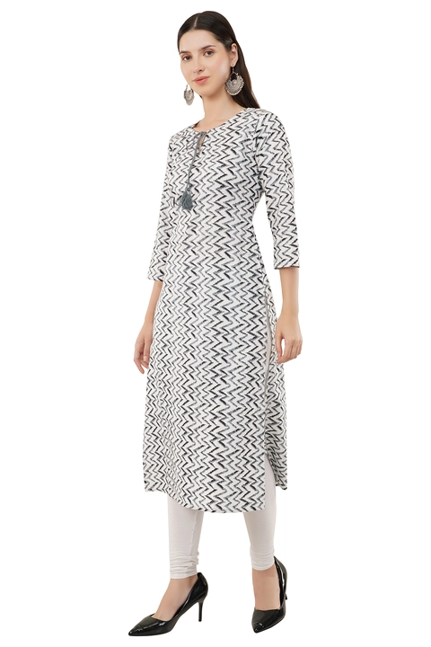 Women kurti with tussel uploaded by business on 9/26/2023