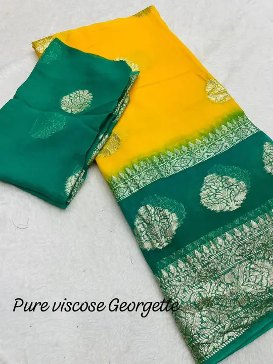 Viscose Georgette saree  uploaded by SS fashion world on 9/26/2023