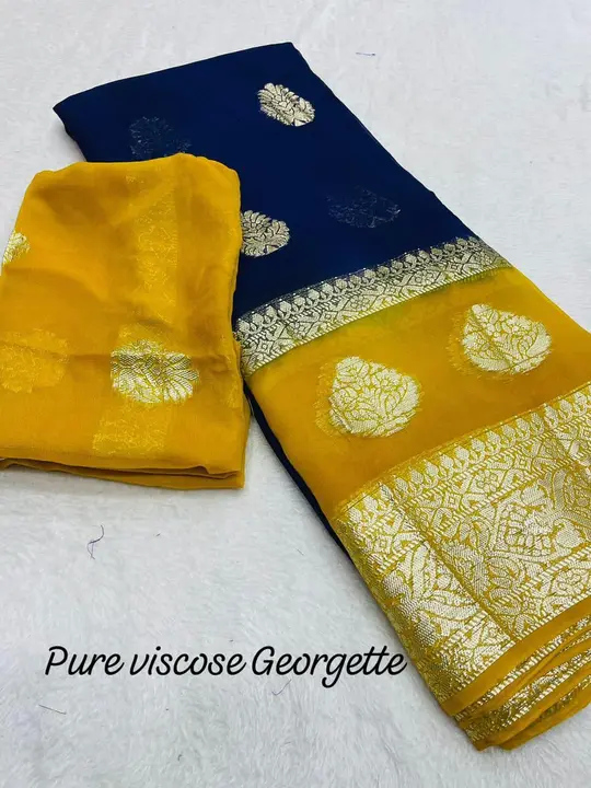 Viscose Georgette saree  uploaded by SS fashion world on 9/26/2023