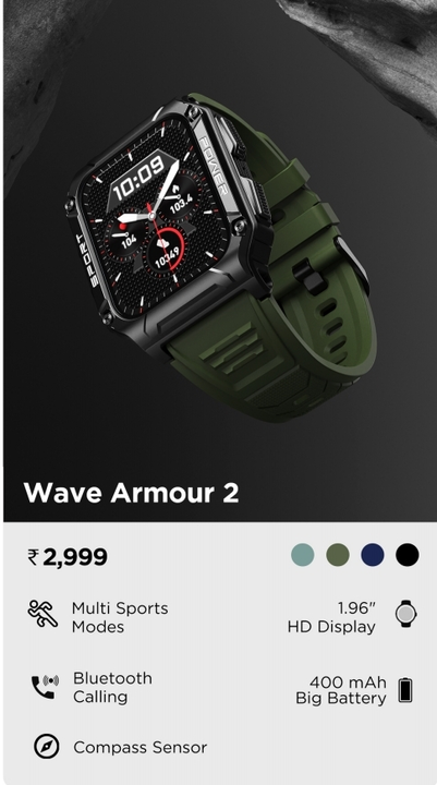Boat wave Armour Smart Watch uploaded by RK MOBILE STORE on 9/26/2023