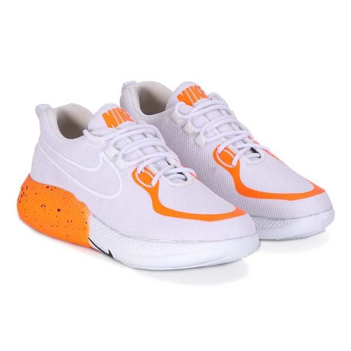 Post image Mens sport white orange shoes