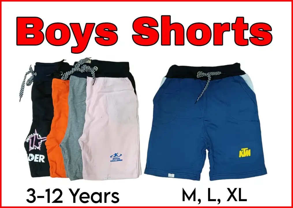 Boys Shorts ( 3 to 10 years) uploaded by Falcon enterprises on 9/26/2023