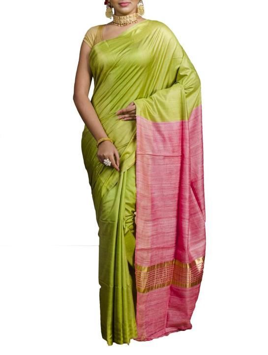 👉💯🌹Pure Tassar munga silk designer saree available hai mere pass 👌  uploaded by Ismailtextile  on 3/21/2021
