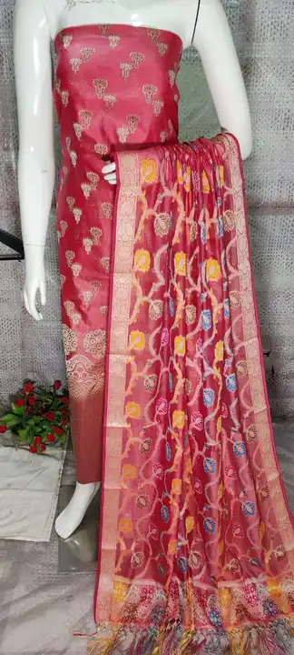 Banarsi silk Suit Contact no 8825269564 uploaded by business on 9/26/2023