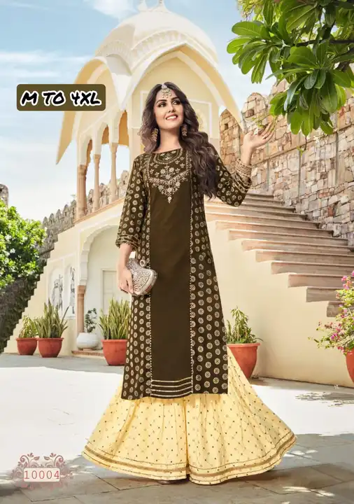 *⭐DIYA TRENDS⭐*
(A Venture of KAJAL STYLE)

✨Details
🧥Pattern:  *STRAIGHT KURTI WITH SHARARA  uploaded by Ayush fashion on 9/26/2023