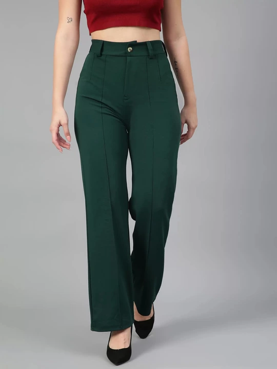 Women Regular Fit Polyester Lycra Trousers Pent uploaded by 1 Place For All Fashion  on 9/26/2023