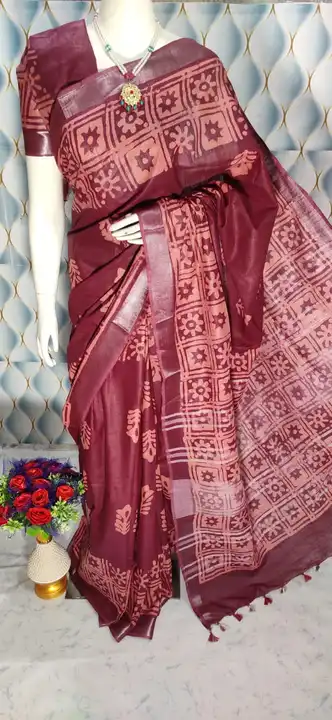 Batique Print Saree  uploaded by business on 9/26/2023