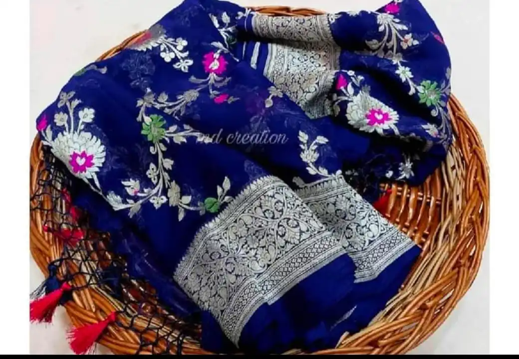 Minakari handloom Pure Khaddi Georgette Saree  uploaded by business on 9/26/2023
