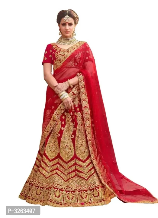 Red Heavy Embroidery Lehenga  uploaded by R M online shop  on 9/27/2023