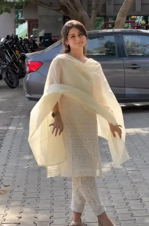 New Sara Chikan kurti sleeve less with dupatta uploaded by F.K Fashion on 9/27/2023