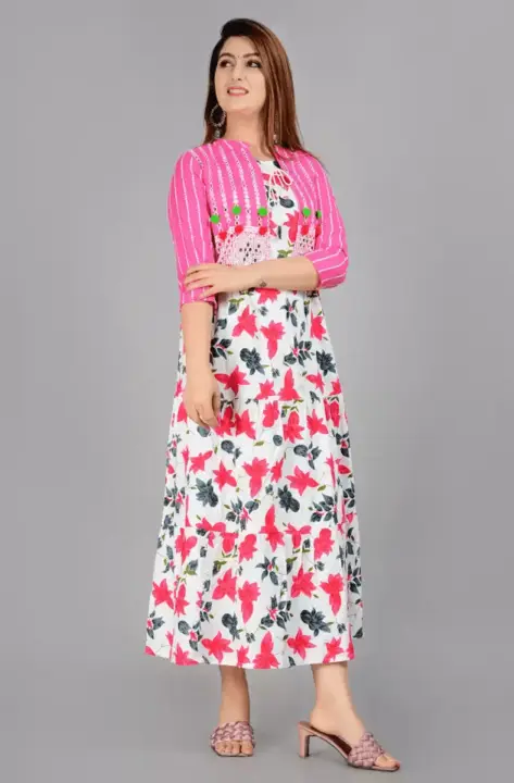 New Sonal Floral Printed Kurti with Jacket uploaded by F.K Fashion on 9/27/2023