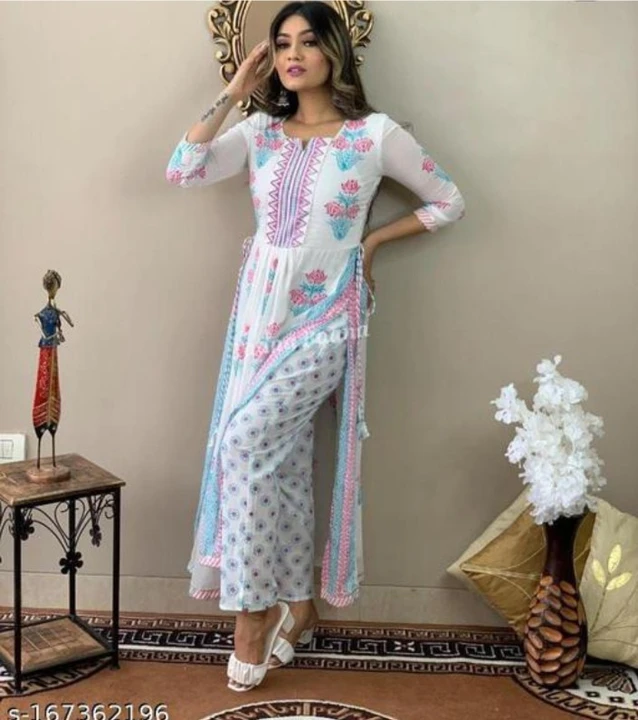 New Harnaz Nayra Cut Kurti & Pant uploaded by business on 9/27/2023