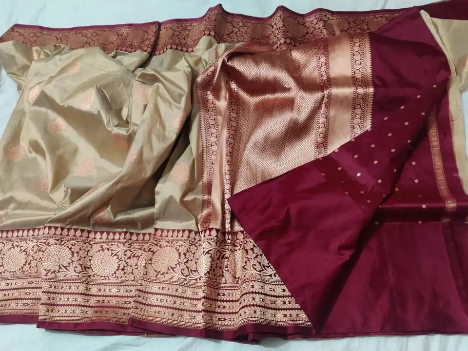Banarsi silk kataan  uploaded by Pure silk saree wholesale on 9/27/2023