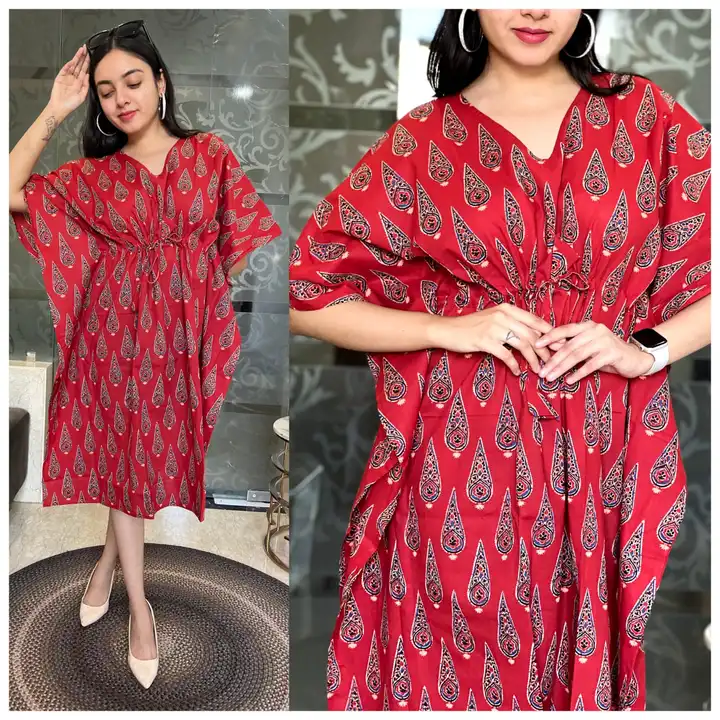Cotton Printed Knee Length Kaftan* uploaded by Craftart creations/ (M)9413043120 on 9/27/2023