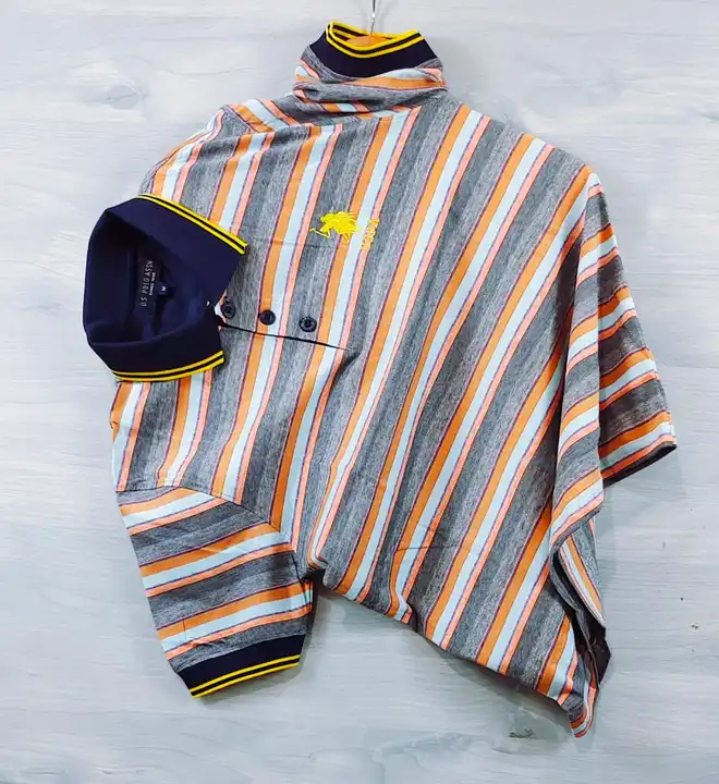 COTTON STRIPES COLLAR T-SHIRT uploaded by business on 9/27/2023