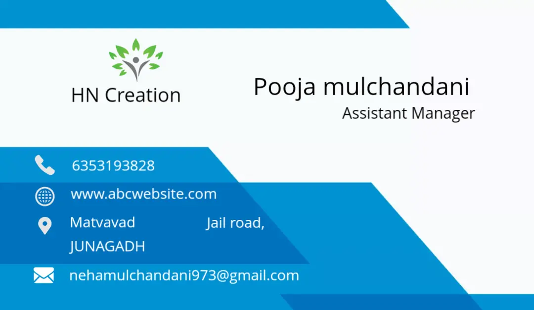 Visiting card store images of H n creation