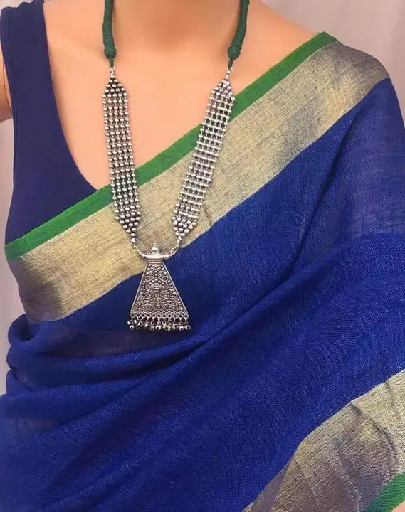 Cotton saree , Silver border, best quality  uploaded by business on 9/27/2023