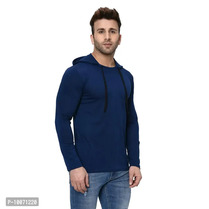 Adorbs Men Round Neck Hooded Navy and Royal Blue T-Shirt uploaded by business on 9/27/2023