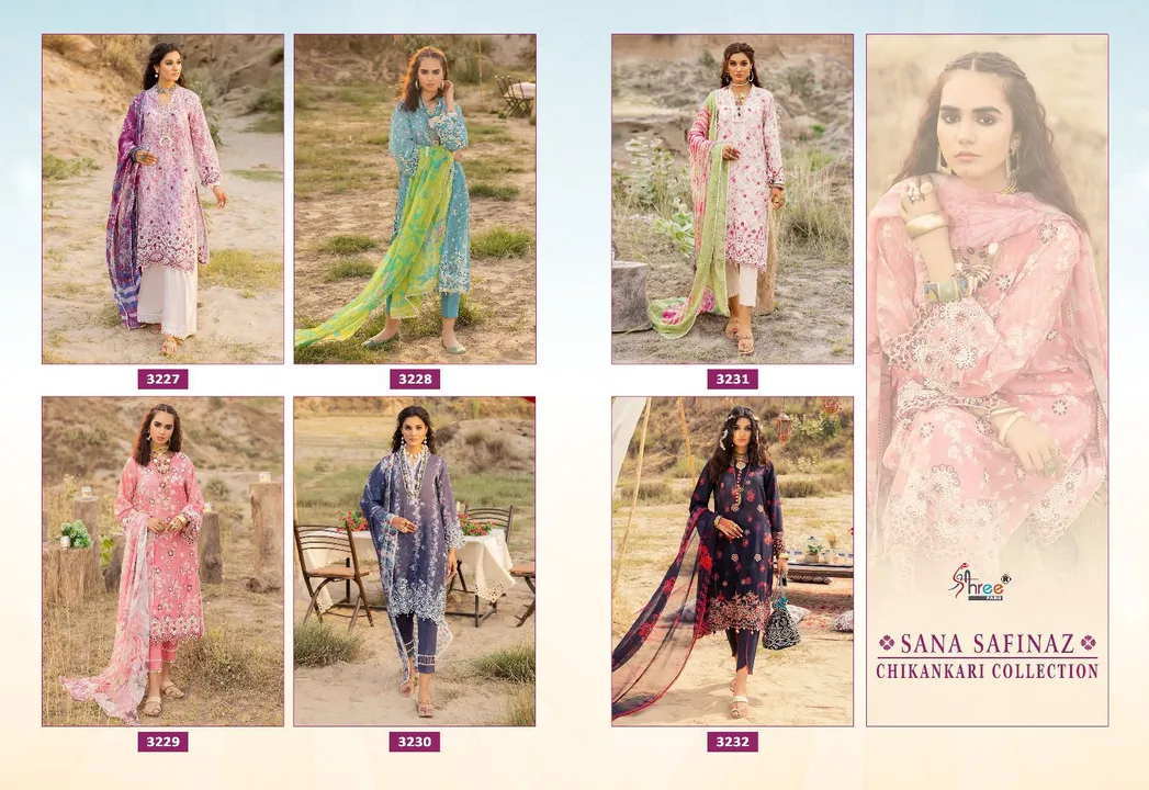*SANA SAFINAZ CHIKANKRI COLLECTION*

TOP PURE LAWN COTTON PRINT WITH SELF EMBROIDERY  uploaded by business on 9/27/2023