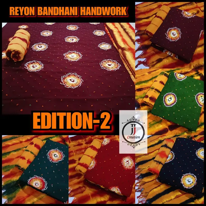 JJ Reyon Bandhni Handwork Vol-2 uploaded by Style4sure on 9/27/2023