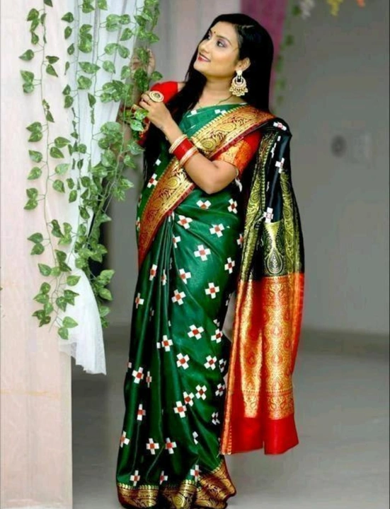 Satin silk saree uploaded by business on 9/27/2023